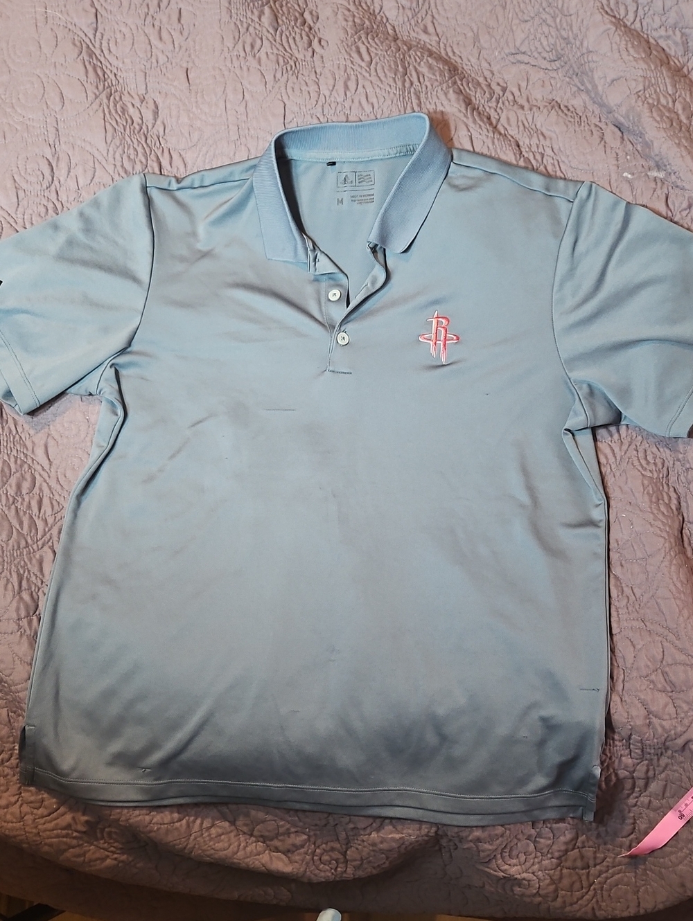 Adidas Houston Rocket's Embroidered Logo Polo Men's M